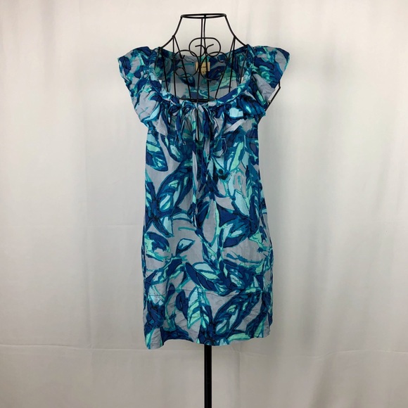 Ella Moss Tops - Ella Moss cotton/silk ruffle neck sleeveless top S